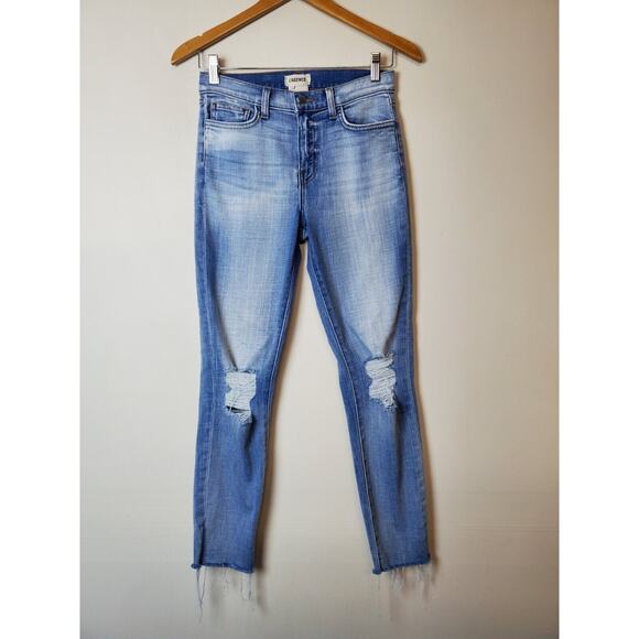 L'AGENCE Jeans 25 Womens High Rise Destroyed El Matador Raw Hems Distressed - Picture 11 of 12